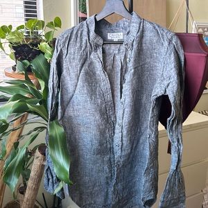 Camixa gray linen top